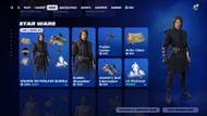 The Anakin Skywalker skin in Fortnite is currently listed in the Item Shop (Image via Epic Games)